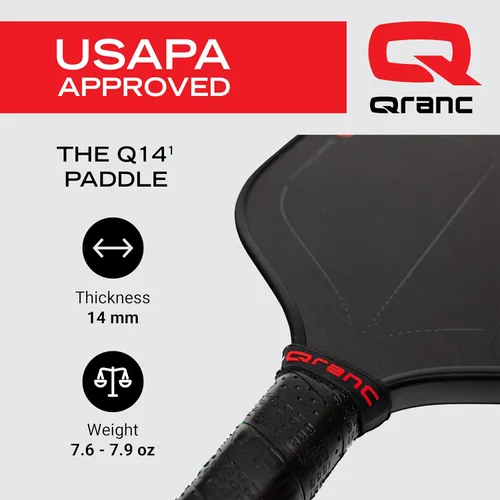 Miniatura 4 de Qranc T700 Pickleball Paddle, Carbon Fiber and Glass Fiber, with PP Honeycomb Core, USA Pickleball (USAPA) Approved