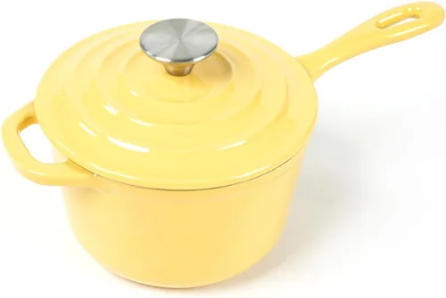 Miniatura 5 de HAWOK Mini cacerola de hierro fundido de 1 cuarto de galón, 5.5 pulgadas con tapa, pre-sazonada