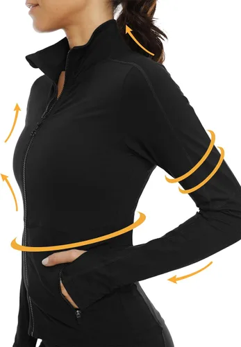 Miniatura 2 de VUTRU - Chaqueta de entrenamiento con cremallera completa para mujer, para hacer yoga o correr