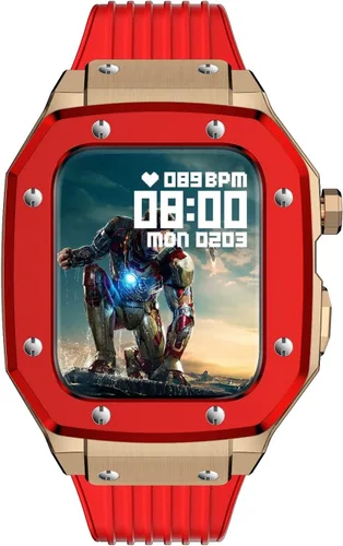 Miniatura 14 de Funda de aleación para Apple Watch Band Series 8, de 1.77 pulgadas, 1.65 pulgadas, 1.65 pulgadas, kit de modificación de marco de metal, accesorios