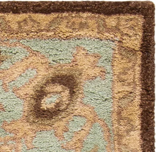 Miniatura 5 de SAFAVIEH Antiquity Collection - Alfombra decorativa de 4 x 6 pies, marrón y verde, hecha a mano, lana oriental tradicional, ideal para zonas de alto