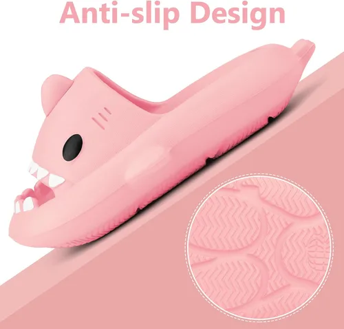 Miniatura 4 de Sandalias de baño con diseño de tiburón para niños y niñas Sandalias de ducha para niños y niñas Sandalias de playa y piscina Secado rápido
