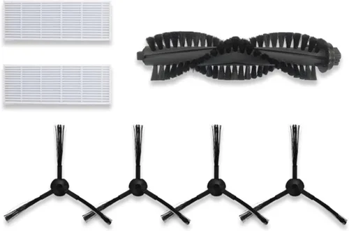 1 cepillo principal+2 filtros HEPA, 2 esponjas, 4 cepillos laterales compatibles con ILIFE A4s robot aspirador piezas Chuwi Ilife A4s