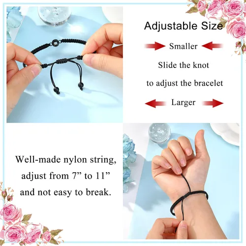 Miniatura 5 de UNGENT THEM Pulseras con texto en 100 idiomas, regalos para parejas para novio, novia, mi amor, alma gemela, aniversario, día de San Valentín