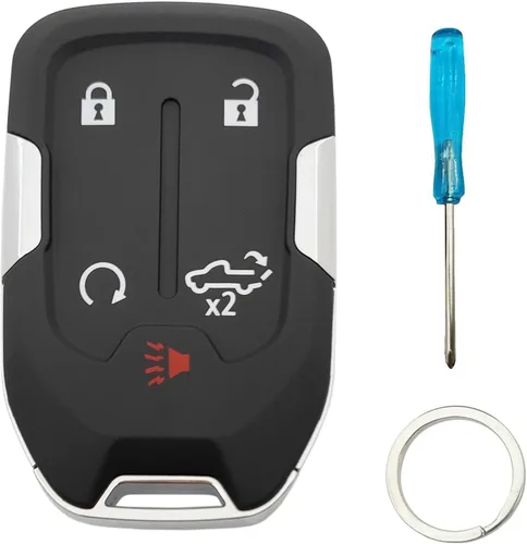Miniatura 12 de Funda para llave inteligente para Chevy Silverado GMC Sierra 315MHz Entrada sin llave Reemplazo remoto HYQ1AA (con Chip, 5 Botones)