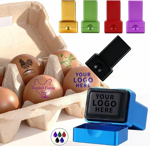 Sello personalizado de huevo de gallina, sello de huevo personalizado para huevos frescos, sellos de tinta de cartón de huevos personalizados con