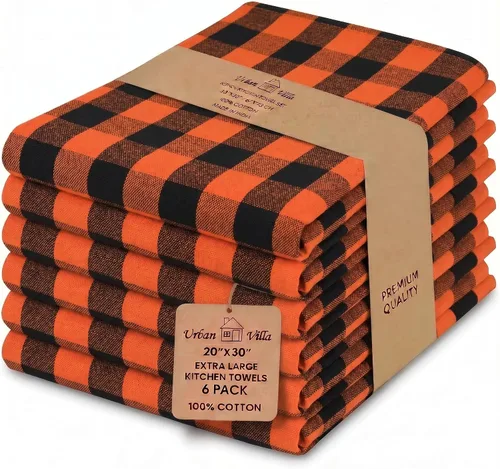 Miniatura 103 de Urban Villa Toallas de cocina 100% algodón, paquete de 6, altamente absorbentes, de secado rápido, súper suaves, de primera calidad, para cocina