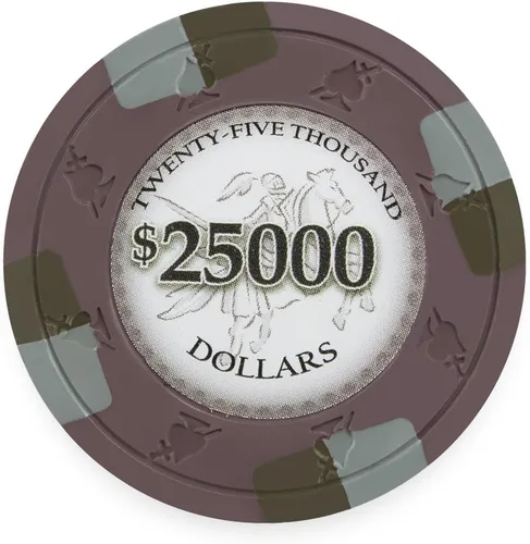 Miniatura 16 de Claysmith Gaming Paquete de 50 fichas de póquer Poker Knights, compuesto de arcilla pesada de 0.48 oz