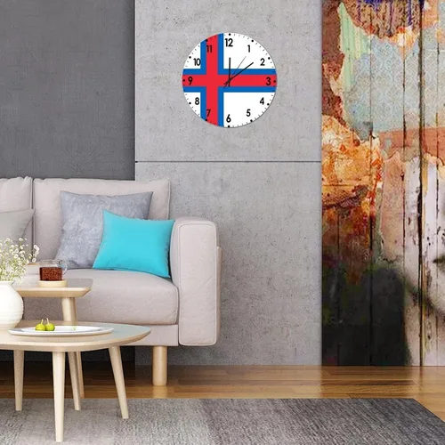 Miniatura 747 de Cheyan Reloj de pared con bandera de Canadá de 12 pulgadas, silencioso, sin tictac, de PVC, funciona con pilas, reloj redondo decorativo, regalo