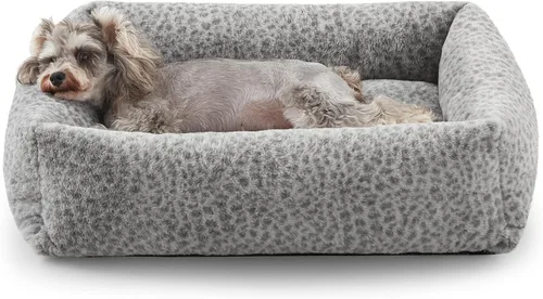 Miniatura 27 de JOEJOY Cama mediana para perros de tamaño mediano, cama ortopédica rectangular lavable para mascotas con funda de cremallera extraíble, bonita cama