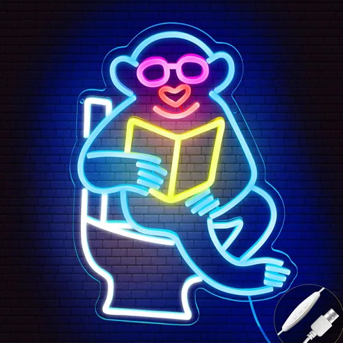 Miniatura 9 de Good Vibe - Letrero de neón con luces LED de neón rosadas, decoración de pared para dormitorio, letrero LED alimentado por USB para decoración