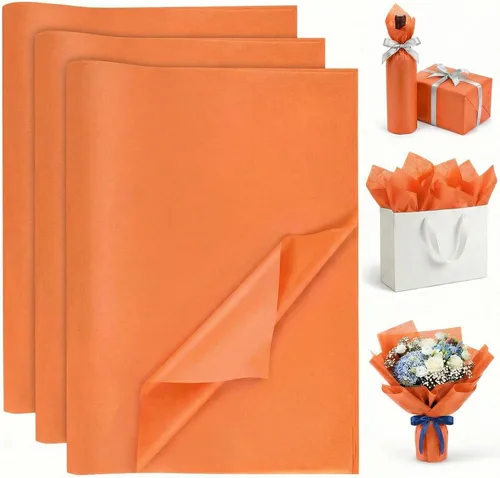 Miniatura 9 de Koogel 120 hojas de papel de seda marrón a granel, 14 x 20 pulgadas, papel kraft para envolver regalos, manualidades DIY, decoración navideña