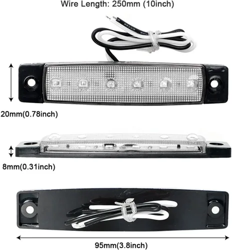 Miniatura 2 de Shangyuan Luces marinas: 6 luces interiores LED impermeables para yate, barco de pesca, kayak y más, 12 V Blanco