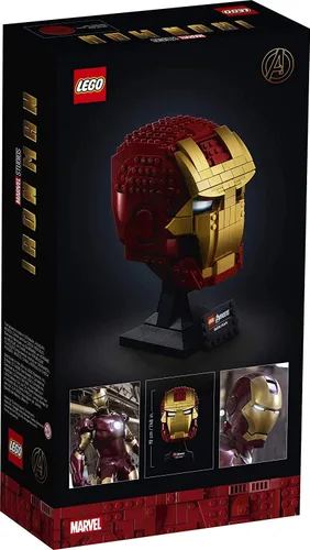 Miniatura 2 de Casco de Iron Man de LEGO Marvel Avengers 76165; Máscara de Iron Man de ladrillo para adultos para construir y exhibir, desafío creativo