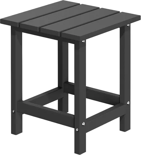Miniatura 15 de MUCHENGHY Adirondack Mesa auxiliar para exteriores, mesa auxiliar de patio de 14.7 pulgadas, resistente a la intemperie, mesas auxiliares de Blanco