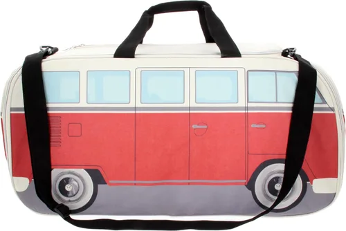 Miniatura 14 de BRISA VW Collection - Volkswagen Samba Bus T1 Camper Van Sport, gimnasio, bolsa de viaje, bolsa de lona con compartimento para zapatos y artículos