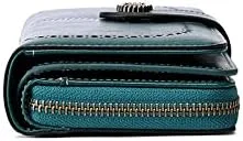 Miniatura 7 de Earnda Billetera para mujer tarjetero de cuero de gran capacidad para tarjetas de crédito RFID Azul_008 Casual
