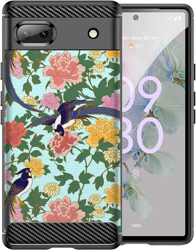 Miniatura 9 de CasesOnDeck Black TPU Case Compatible with Google Pixel 6A (2022) / Pixel 6A Case Slim Minimalistic Flexible Textured Cover -Bass Fishing
