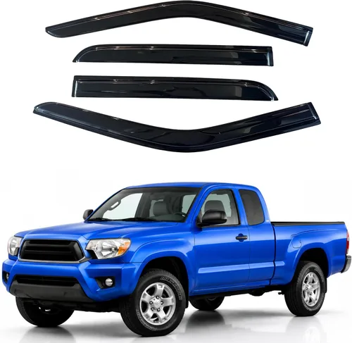 Miniatura 268 de IG - Visera para ventana para Ford Bronco y F150-F350 1980-1996, deflector lateral tipo cinta adhesiva, resistente, contra lluvia y viento