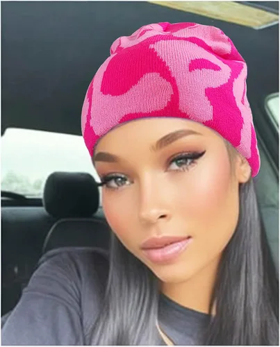 Miniatura 4 de Graphic Beanie Y2k - Gorro de invierno para mujer, ideal como regalo, color blanco y negro
