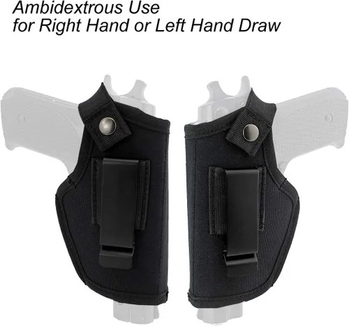 Miniatura 5 de Funda de transporte oculta para mano derecha e izquierda, se adapta a pistolas subcompactas y grandes