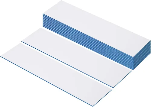 Miniatura 8 de PATIKIL Placas de nombre en blanco de 8"x2", paquete de 20, placas de nombre personalizadas grabadas personalizadas, rectángulos en blanco
