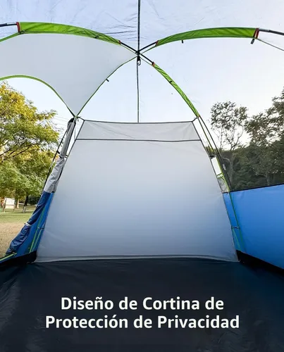 Miniatura 7 de LOYEAHCAMP Tienda de campaña de 8 personas con cúpula extendida más grande con 3 habitaciones, tienda de campaña familiar impermeable