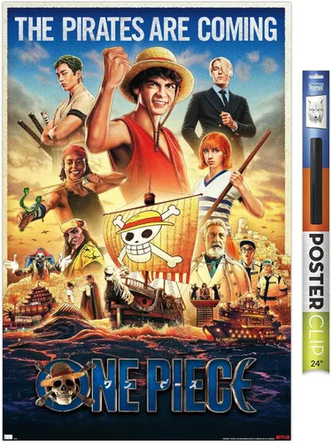 Miniatura 17 de Trends International Netflix One Piece - Póster de pared de una hoja, 34 pulgadas de largo x 22.4 pulgadas, versión enmarcada en negro Versión