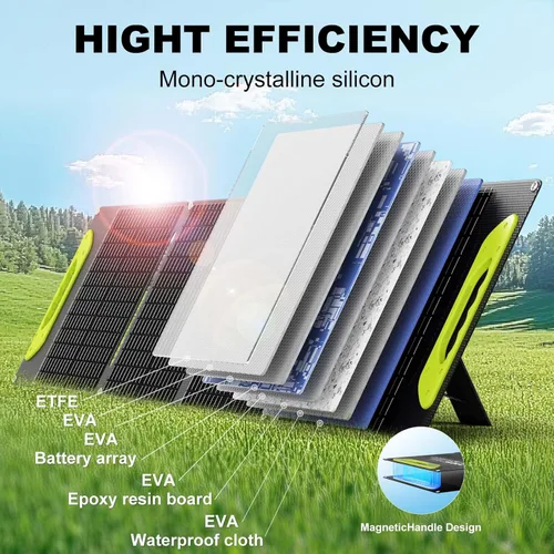 Miniatura 3 de Kit de panel solar plegable de 100 W con controlador, cargador solar portátil para estación de energía portátil, teléfono, laptop, con salida M-C4 a