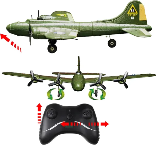 Miniatura 4 de Avión de control remoto de avión RC - RTF 2.4GHz Radio Control B17 iluminación avión para principiantes
