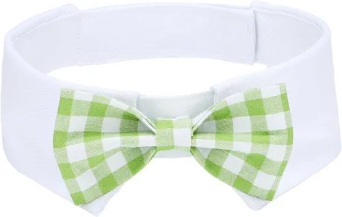 Miniatura 18 de Collar de esmoquin con moño para perro Segarty - Corbatín negro con corbata de cuello ajustable y hecha a mano en blanco para gatos y perros machos