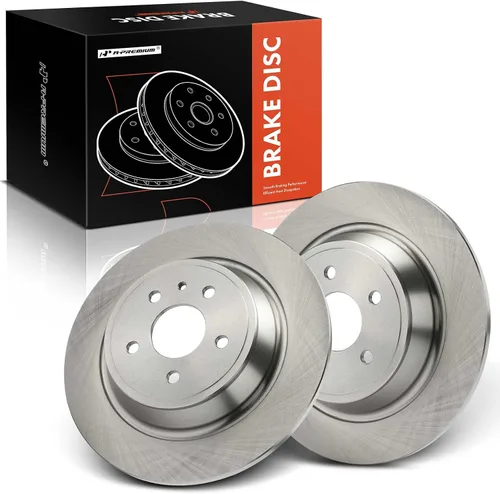 Miniatura 9 de A-Premium Rotores de freno de disco perforados y ranurados traseros de 12.44 pulgadas (12.441 in) compatibles con modelos Ford y Lincoln