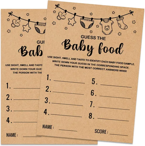 Miniatura 19 de Baby ABC Juego de Baby Shower, 30 unidades, kraft, juego de mesa, todas las edades, inglés, cartulina, manual, unisex, baby shower y alfabeto