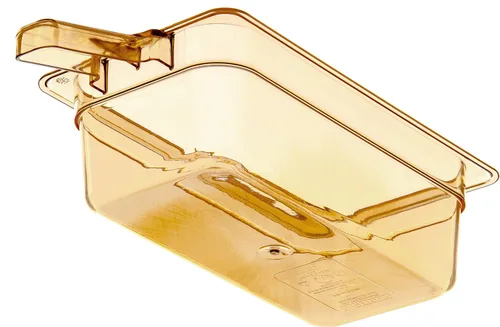 Miniatura 3 de Carlisle FoodService Products 30861H13 StorPlus - Sartén para alimentos de alto calor con 1 asa, 4 pulgadas de profundidad, tercer tamaño, ámbar