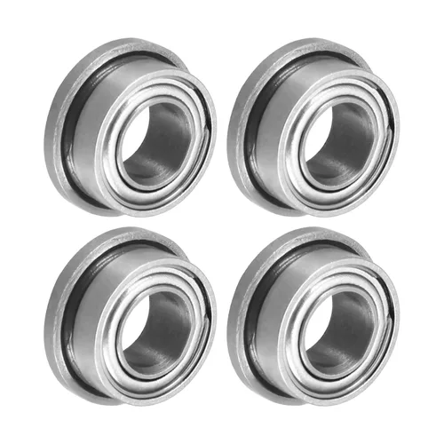 Miniatura 16 de uxcell Rodamiento de bolas con brida FR156ZZ, 20 rodamientos de brida ABEC1 de doble blindaje de acero cromado de 3/16" x 5/16" x 1/8