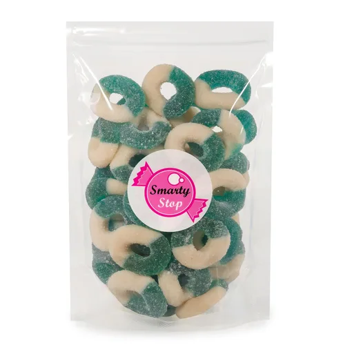 Miniatura 5 de Smarty Stop Gummy Ring Candy - Gomitas comestibles masticables con sabor a fruta (frambuesa azul, 1 libra (paquete de 1))