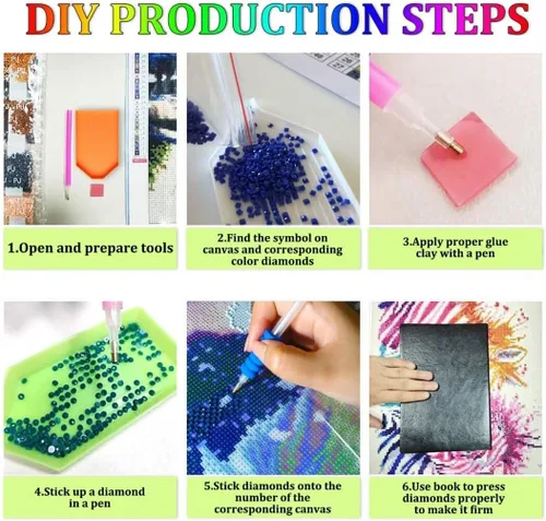 Miniatura 7 de RMSGOZO Kits de pintura de diamantes nativos americanos 5D – Kit de arte de cristal redondo completo de los indios para adultos, para decoración