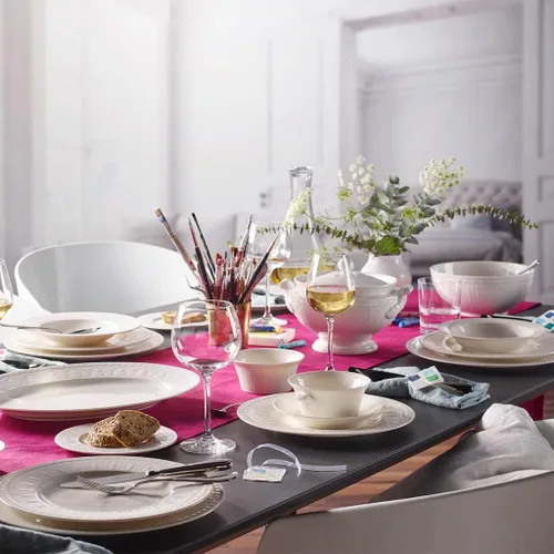 Miniatura 4 de Villeroy & Boch Cellini - Plato llano, 10.5 pulgadas, porcelana premium, color blanco