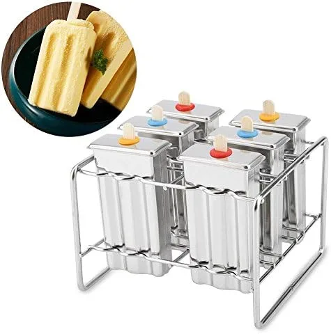 Miniatura 5 de Kit de paletas de hielo de acero inoxidable con bandeja, herramienta industrial para hacer hielo para el hogar, cocina, bricolaje (1#)