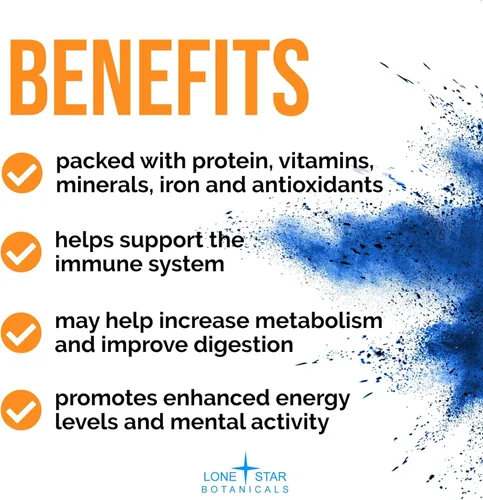 Miniatura 4 de Polvo de espirulina azul orgánico, 100% puro superalimento de algas azul-verdes, colorante alimentario natural para batidos y bebidas proteicas, sin