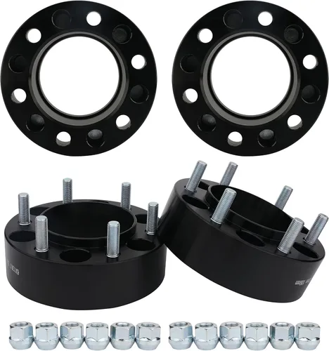 Miniatura 11 de Juego de espaciadores de rueda de 4-6 tuercas de 1 pulgada de grosor con adaptador de cubo centrado de 25 mm de tuerca, 6x5.5 - Compatible
