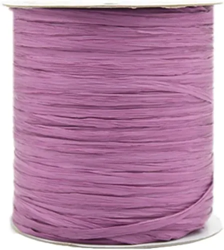 Miniatura 14 de 250 Metros/273 Yardas Raffia Ribbon Hilo de Raffia Hilo de ganchillo Azul Bolsa de ganchillo Hilo de paja Hilo de paja Hilo de rafia natural