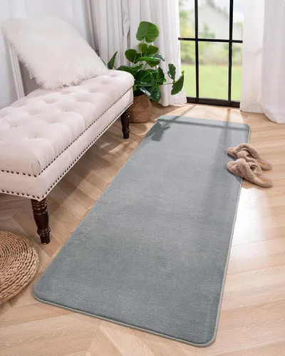 Miniatura 21 de Andecor Alfombra Peluda de Pasillo para Dormitorio Sala de Estar, 2x6 pies Verde Lavable Esponjosa Alfombras de Pasillo de Área para Cocina