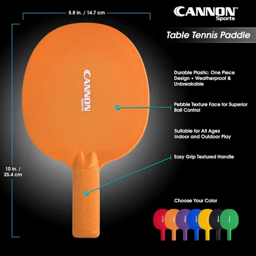Miniatura 2 de Cannon Sports Unbreakable Table Tennis Paddles - Waterproof & Weather Resistant Table Tennis Rackets for Indoor & Outdoor Use – Textured Easy Grip