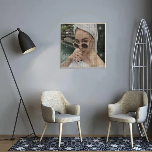 Miniatura 2 de Carsilers Kits de pintura de diamantes personalizados para adultos con fotos, personaliza tu propia imagen, bordado de diamantes de imitación 5D