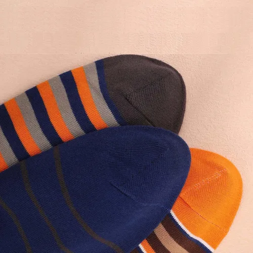 Miniatura 61 de TOEJYJ Calcetines de vestir divertidos para hombre, paquete de calcetines casuales divertidos, coloridos calcetines de algodón a rayas, talla 10-13