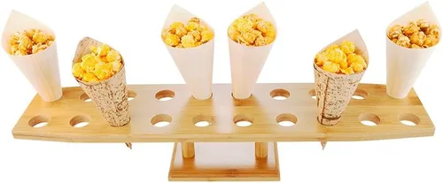 Miniatura 5 de Restaurantware Soporte de exhibición de rollo de mano para sushi y cono de comida de media luna de 10 pulgadas: perfecto para restaurantes, eventos
