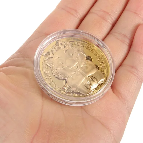 Miniatura 2 de EXCEART Sobre rojo, 10 unidades de paquetes de dinero rojo chino 2024 con moneda dorada, dragón del zodiaco chino, año nuevo, lunar, Hong Bao