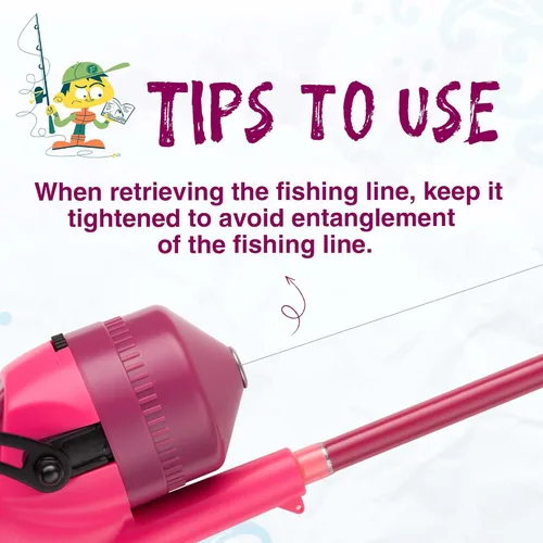 Miniatura 5 de Caña de pescar para niños, caña de pescar telescópica, caña de pescar plegable para niños y carrete con caja de aparejos, línea de pesca, flotador