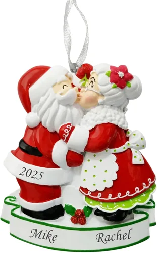 Miniatura 8 de Adorno de Navidad personalizado para parejas 2025 – Regalo personalizado para parejas, recién casados, parejas casadas y comprometidas – Decoración
